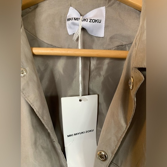 Mki Miyuki Zoku Men's Beige Bomber Jacket Size L NWT - Picture 2 of 9